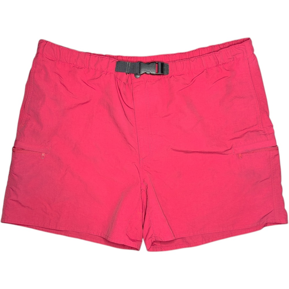 Lands End Mens Amphibian Cargo Swim Trunks Shorts SZ XL 40-42 Hiking Belted Red